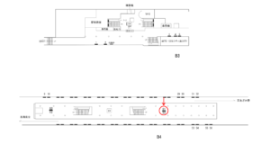 横浜市営／桜木町駅／／№61駅看板・駅広告、位置図