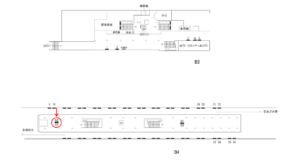 横浜市営/桜木町駅//№60駅看板・駅広告、位置図