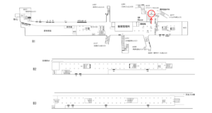 横浜市営／関内駅／№T-5№5駅看板・駅広告、位置図