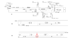 横浜市営／関内駅／／№15駅看板・駅広告、位置図