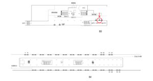 横浜市営/桜木町駅//№4駅看板・駅広告、位置図