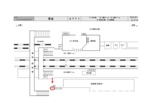 JR　東金駅／第２ホーム／№2駅看板・駅広告、位置図