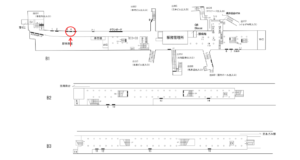 横浜市営／関内駅／／№4駅看板・駅広告、位置図