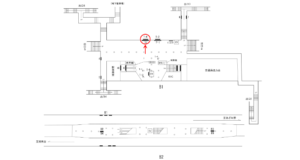 横浜市営/伊勢佐木長者町駅/№T-6№6駅看板・駅広告、位置図