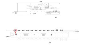 横浜市営／桜木町駅／／№10駅看板・駅広告、位置図