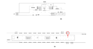 横浜市営／桜木町駅／／№32駅看板・駅広告、位置図