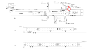 横浜市営／関内駅／／№18駅看板・駅広告、位置図
