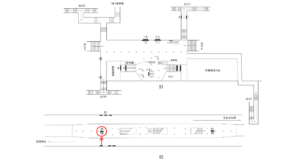 横浜市営／伊勢佐木長者町駅／／№84駅看板・駅広告、位置図