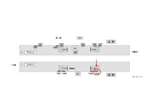 京成　千葉中央駅／／№1104駅看板・駅広告、位置図