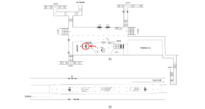 横浜市営／伊勢佐木長者町駅／／№8駅看板・駅広告、位置図