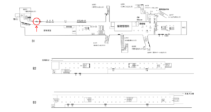 横浜市営／関内駅／／№1駅看板・駅広告、位置図