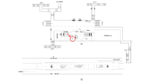 横浜市営／伊勢佐木長者町駅／№T-3№3駅看板・駅広告、位置図