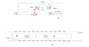 横浜市営／桜木町駅／／№2駅看板・駅広告、位置図