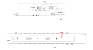 横浜市営／桜木町駅／／№29駅看板・駅広告、位置図
