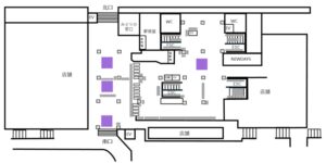 JR／海浜幕張駅／海浜幕張 フロア広告駅臨時広告・駅広告、位置図