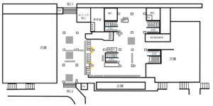 JR／海浜幕張駅／柱4面シート広告（大）№4駅臨時広告・駅広告、位置図