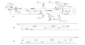 横浜市営／関内駅／／№2駅看板・駅広告、位置図