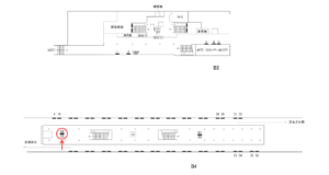 横浜市営／桜木町駅／／№62駅看板・駅広告、位置図