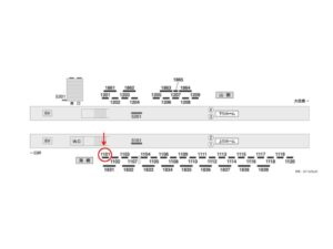 京成 佐倉駅//№1101駅看板・駅広告、位置図