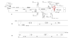 横浜市営／関内駅／／№20駅看板・駅広告、位置図
