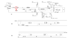 横浜市営／関内駅／／№3駅看板・駅広告、位置図