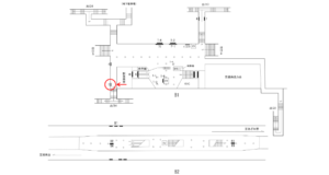 横浜市営／伊勢佐木長者町駅／／№5駅看板・駅広告、位置図