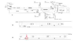 横浜市営／関内駅／／№12駅看板・駅広告、位置図