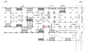 JR／宇都宮駅／本屋改札内／№57駅看板・駅広告、位置図