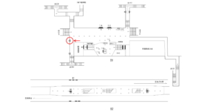 横浜市営/伊勢佐木長者町駅//№4駅看板・駅広告、位置図