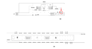 横浜市営／桜木町駅／／№5駅看板・駅広告、位置図