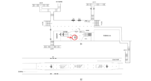 横浜市営/伊勢佐木長者町駅/№T-5№5駅看板・駅広告、位置図