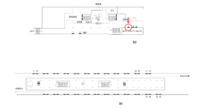 横浜市営／桜木町駅／／№3駅看板・駅広告、位置図