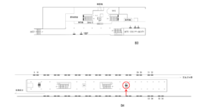 横浜市営／桜木町駅／／№63駅看板・駅広告、位置図