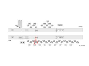 京成　佐倉駅／／№1107駅看板・駅広告、位置図