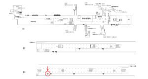 横浜市営／関内駅／／№11駅看板・駅広告、位置図