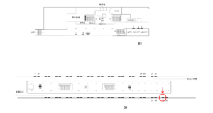 横浜市営/桜木町駅//№55駅看板・駅広告、位置図