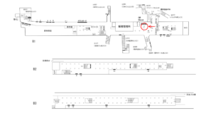 横浜市営／関内駅／№T-8№8駅看板・駅広告、位置図