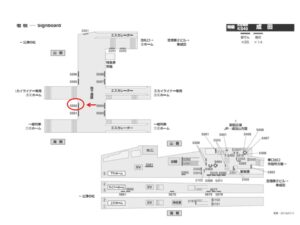 京成　成田駅／／№5502駅看板・駅広告、位置図