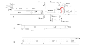 横浜市営／関内駅／／№19駅看板・駅広告、位置図
