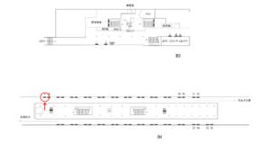 横浜市営／桜木町駅／／№9駅看板・駅広告、位置図