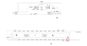 横浜市営／桜木町駅／／№56駅看板・駅広告、位置図