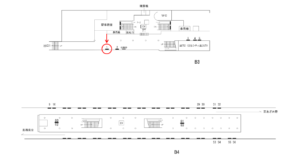 横浜市営／桜木町駅／／№1駅看板・駅広告、位置図