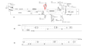 横浜市営／関内駅／／№9駅看板・駅広告、位置図