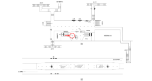 横浜市営／伊勢佐木長者町駅／№T-1№1駅看板・駅広告、位置図