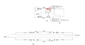 横浜市営／港南中央駅／／№4駅看板・駅広告、位置図