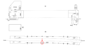 横浜市営/三ッ沢下町駅//№12駅看板・駅広告、位置図