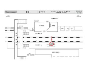 JR　東金駅／第２ホーム／№12駅看板・駅広告、位置図