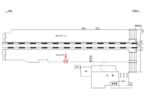 JR／北鎌倉駅／上りホーム／№17駅看板・駅広告、位置図
