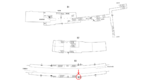 横浜市営／岸根公園駅／／№18駅看板・駅広告、位置図