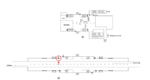 横浜市営/港南中央駅//№45駅看板・駅広告、位置図